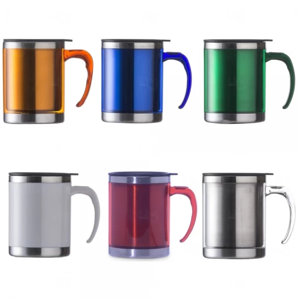 Caneca em Inox e Acrílico 400ml Personalizada 