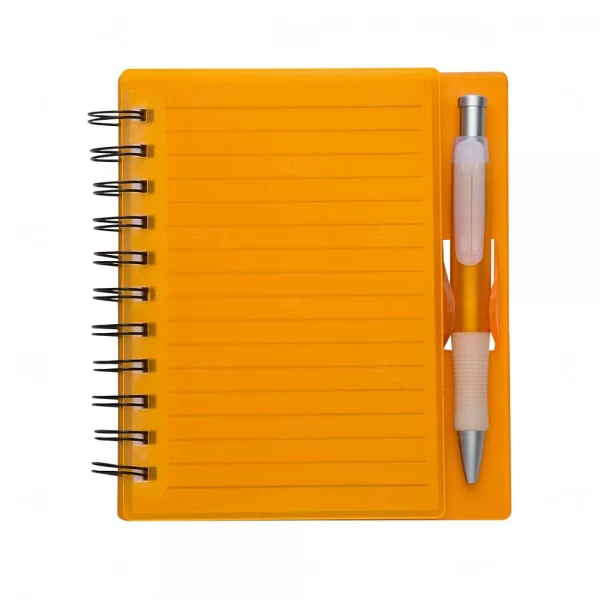 Caderno com Caneta Personalizada - 16,1 x 14,8 cm 