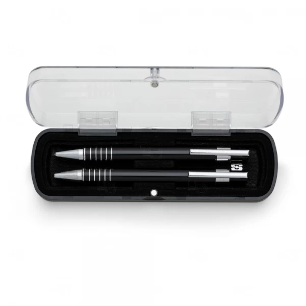 Kit Estojo Acrilico C/ Caneta e Lapiseira Personalizado 