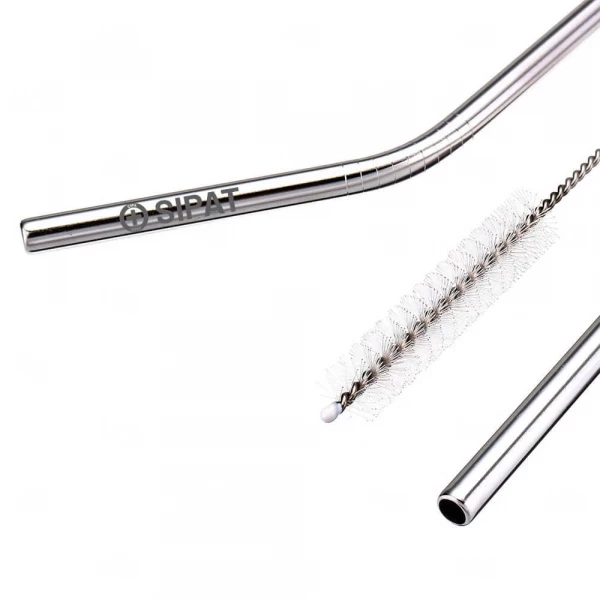 Kit Canudo de Metal com Saquinho 3 Peças Personalizado 