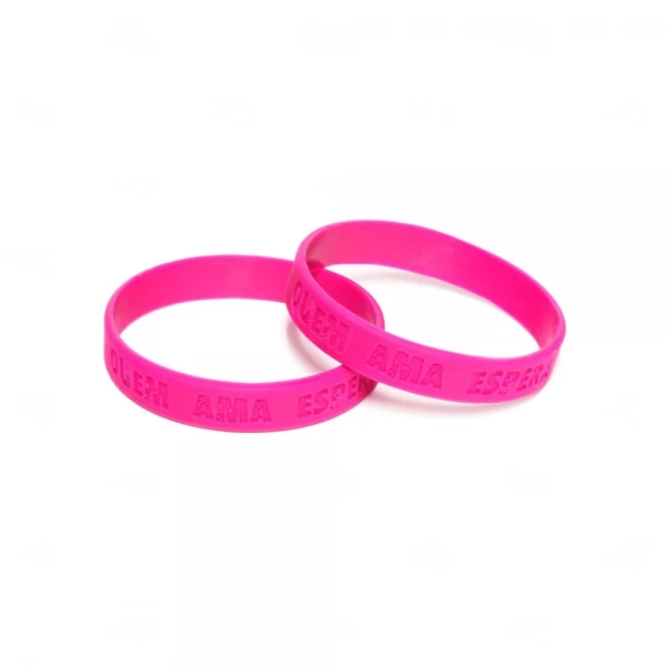 Pulseira Emborrachada Personalizada - Silicone ou Laprene 