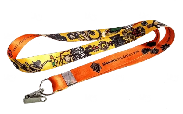 Cordão para Crachá com Jacaré Personalizado - 1,2 cm x 85 cm 