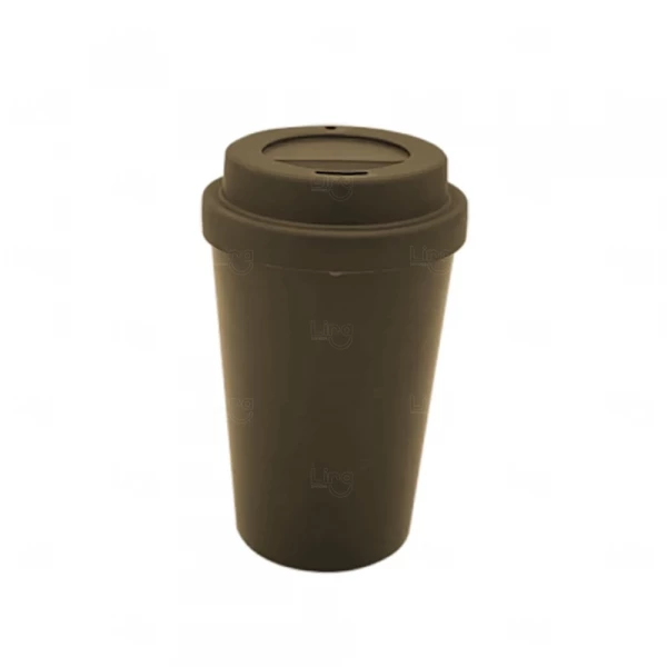 Copo com Tampa Reutilizável Personalizado - 400ml 