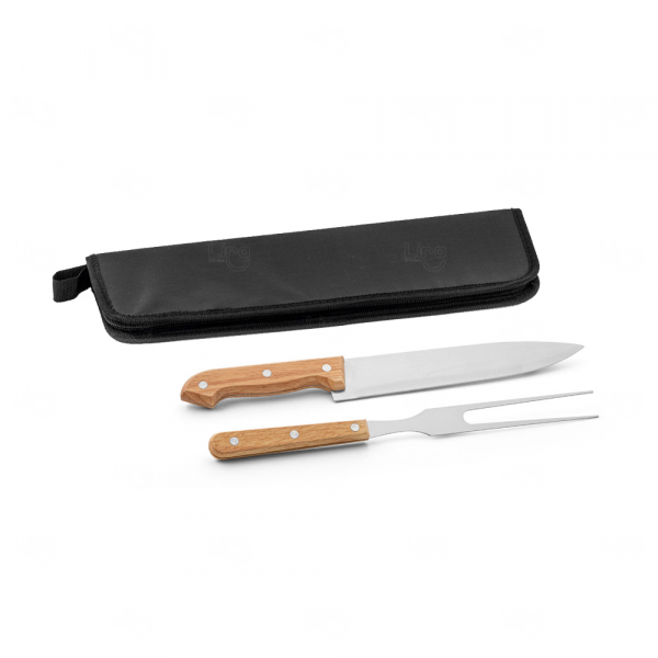 Kit Churrasco Personalizado 2 Peças com Estojo Colorido 
