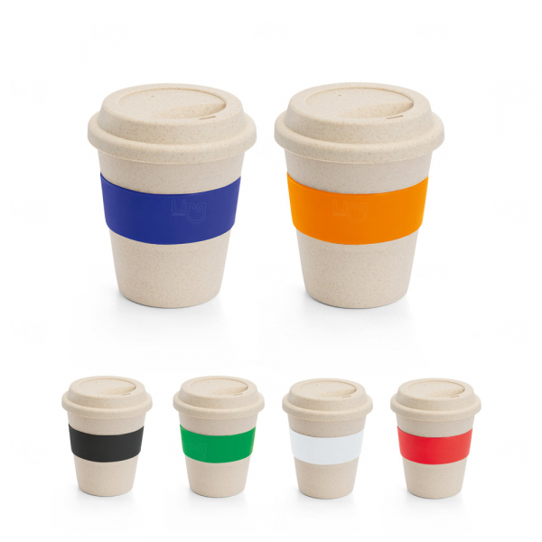 Copo de Viagem em Fibra de Bambu 380ml Personalizado