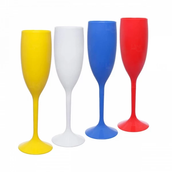 Taça de Champagne 160ml em Plástico Cristal Personalizada 