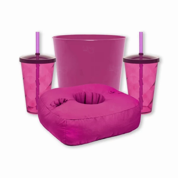 Kit Cinema Pipoca Refri Personalizado - 4 Peças 