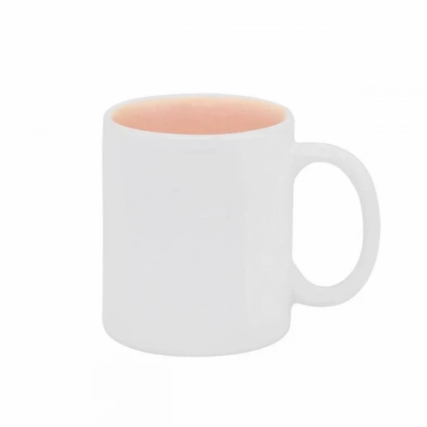 Caneca Cerâmica 325ml Branca Interior Colorido Personalizada