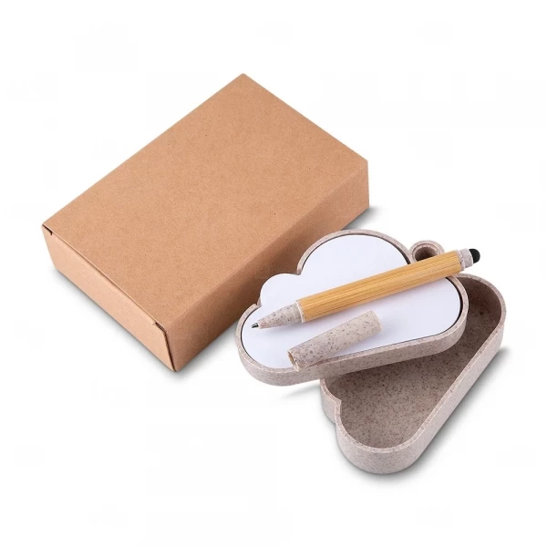 Kit Escritório Personalizado Formato Nuvem - 2 Peças