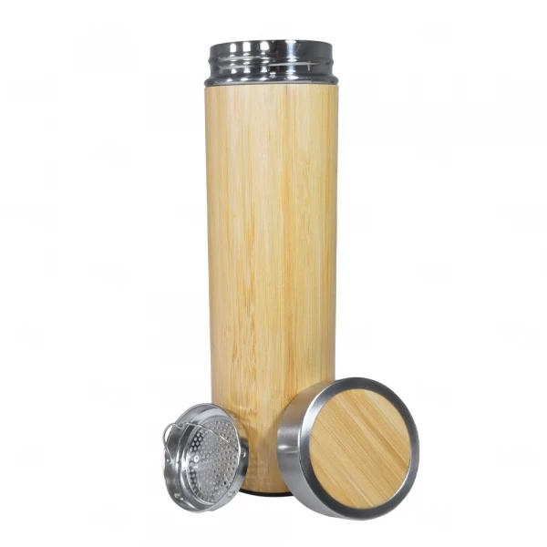 Garrafa Ecológica Personalizada de Bambu com Infusor - 500ml 