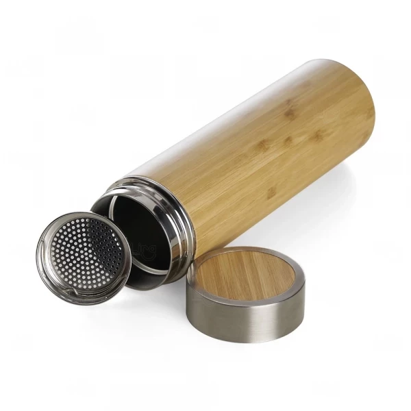 Garrafa Ecológica Personalizada de Bambu com Infusor - 500ml 