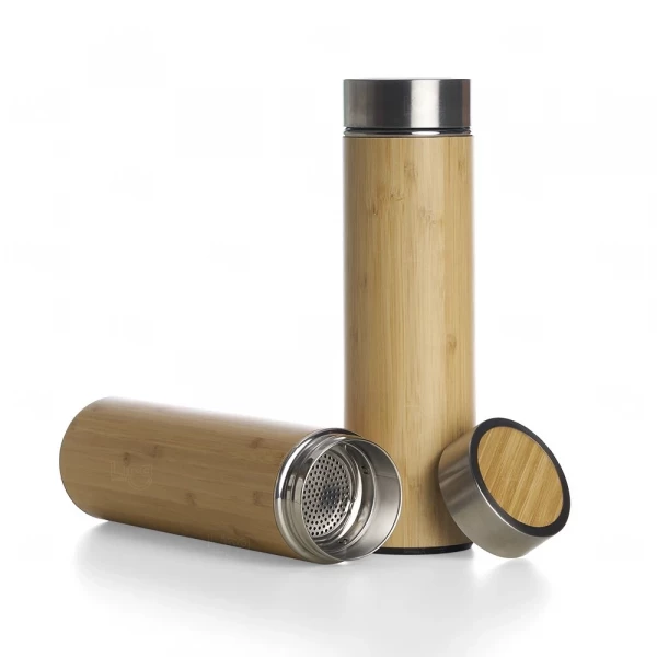 Garrafa Ecológica Personalizada de Bambu com Infusor - 500ml 
