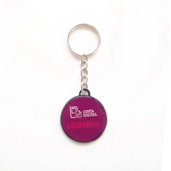 Chaveiro com Etiqueta Resinada Personalizado 
