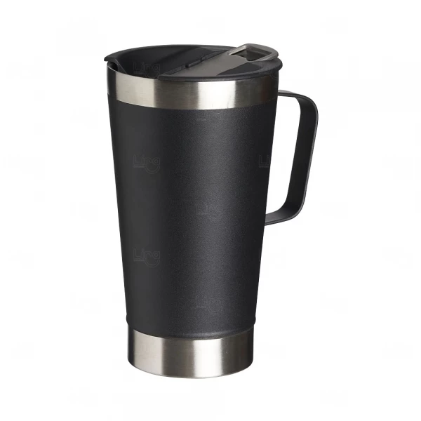 Caneca Térmica Inox com Abridor Personalizada - 500ml 