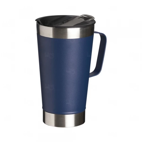 Caneca Térmica Inox com Abridor Personalizada - 500ml 