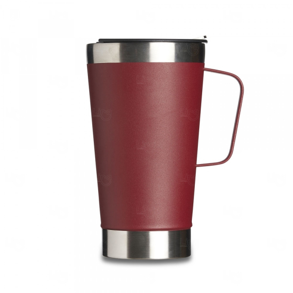 Caneca Térmica Inox com Abridor Personalizada - 500ml 