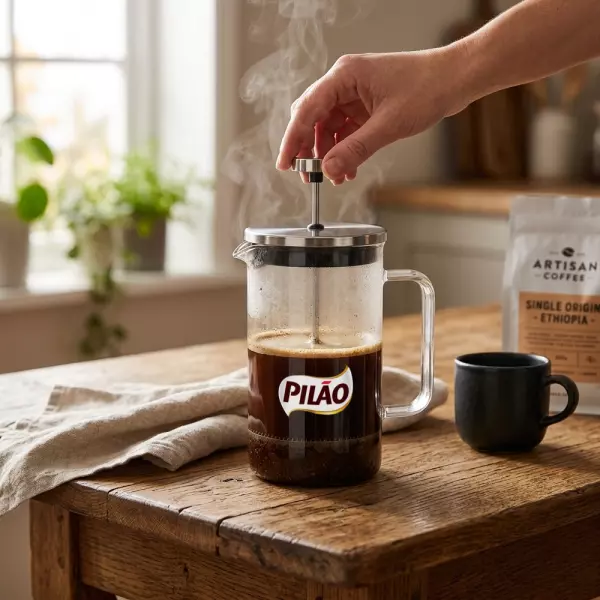 Cafeteira Prensa Francesa 600 ml em Vidro e Inox