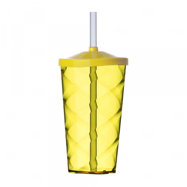 Copo Espiral 550 ml com Canudo Personalizado 