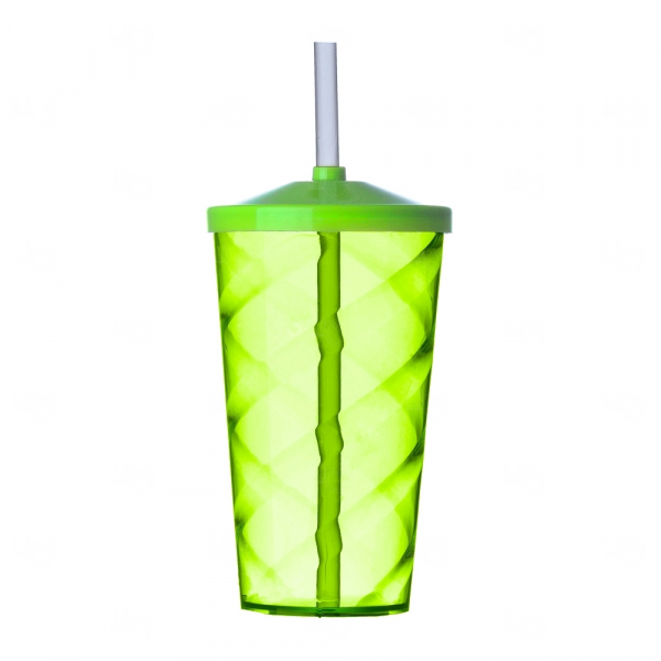 Copo Espiral 550 ml com Canudo Personalizado 