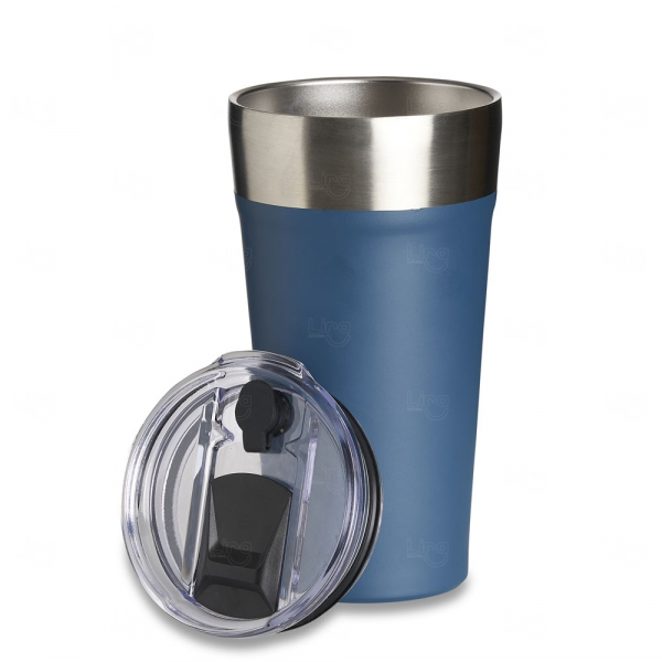 Copo Térmico 500ml com Canudo e Abridor Personalizado 