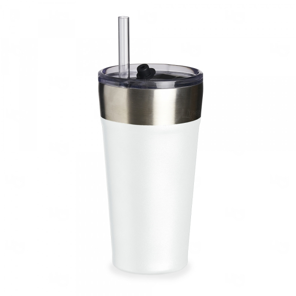 Copo Térmico 500ml com Canudo e Abridor Personalizado 