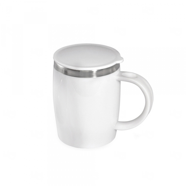 Caneca 400ml Plástica e Inox Personalizada 