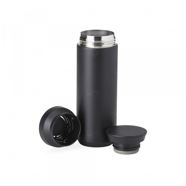 Garrafa Térmica 470ml Inox com Tampa Dupla Personalizada 