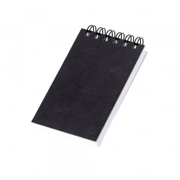Bloco de Anotações Ecológico com Wire‑o Personalizado - 15x8,5cm 