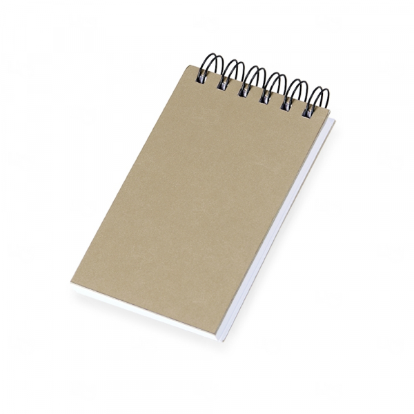 Bloco de Anotações Ecológico com Wire‑o Personalizado - 15x8,5cm 