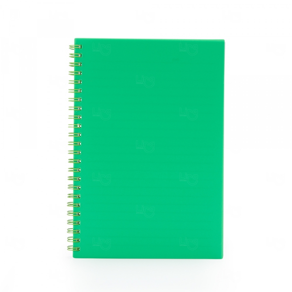 Caderno A5 Plástico Personalizado - 21,2 x 15 cm 