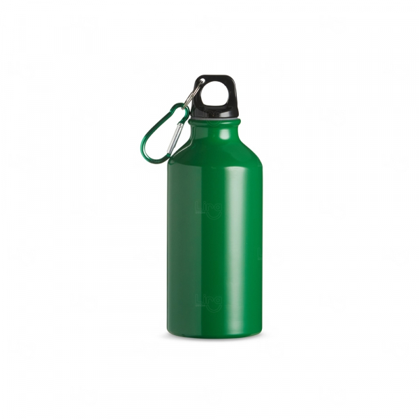 Garrafa Alumínio 420ml com Mosquetão Personalizado 