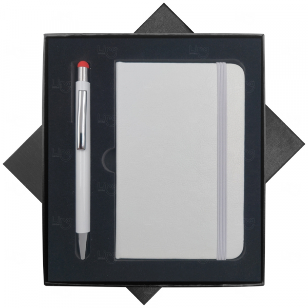 Conjunto Executivo Branco Personalizado - 14 x 9 cm 