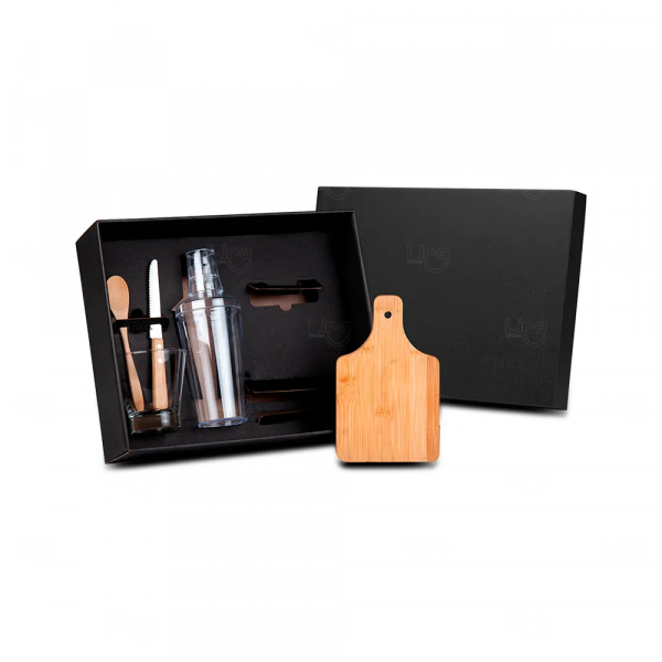 Kit Caipirinha 5 Peças com Coqueteleira Personalizado
