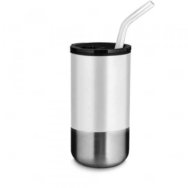 Copo Inox 500ml com Canudo Personalizado 