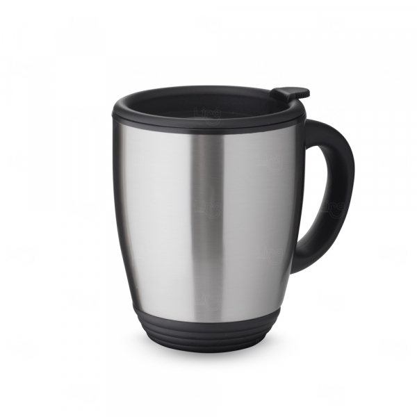 Caneca Inox 470ml com Trava Personalizada