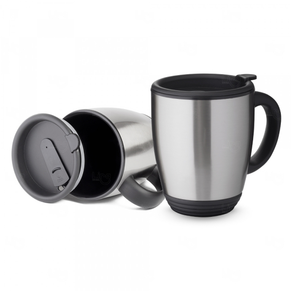 Caneca Inox 470ml com Trava Personalizada 