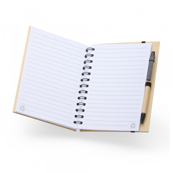 Caderno Ecológico com Caneta Personalizado - 18 x 14,7cm 