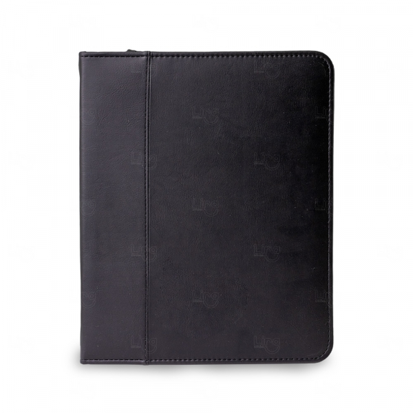 Pasta Caderno em Couro Sintético com Zíper Personalizada 