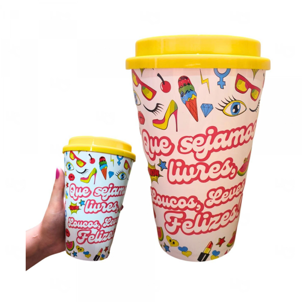 Copo de Fibra de Arroz In Mold Label 550ml Personalizado 