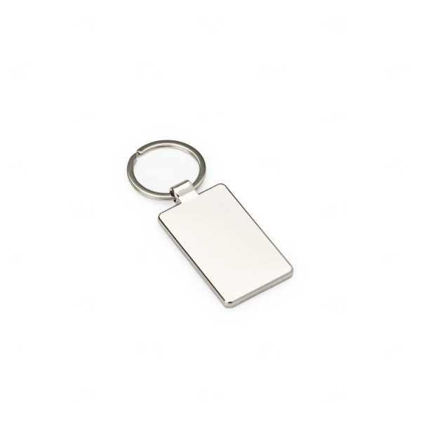 Chaveiro de Bambu e Metal Retangular Personalizado 