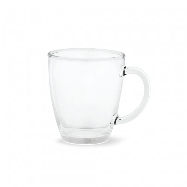 Caneca de Vidro para Cappuccino 390ml Personalizada