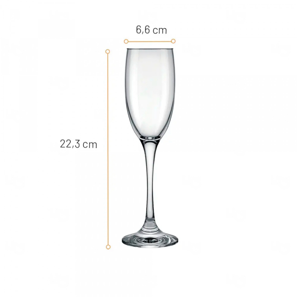 Taça de Vidro 190ml para Espumantes Personalizada 