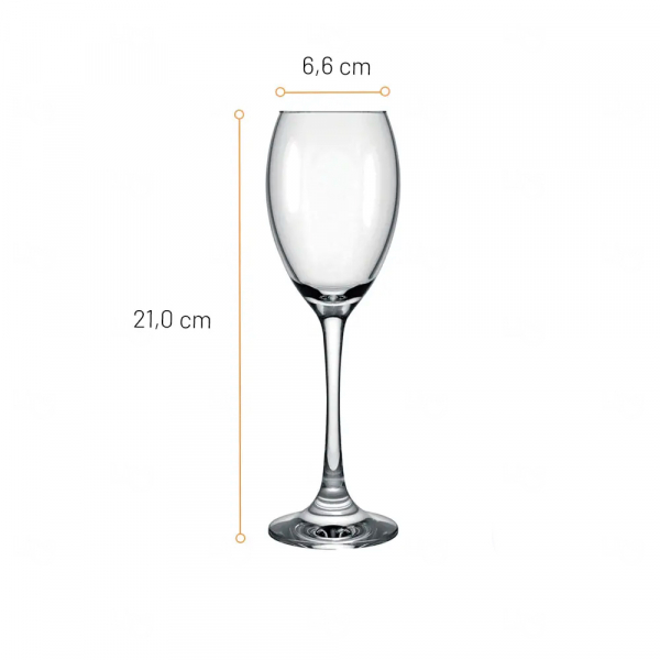Taça de Vidro 190ml para Champanhe Personalizada 