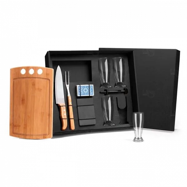 Kit Churrasco, Cerveja e Baralho - 10 Peças - Personalizado 