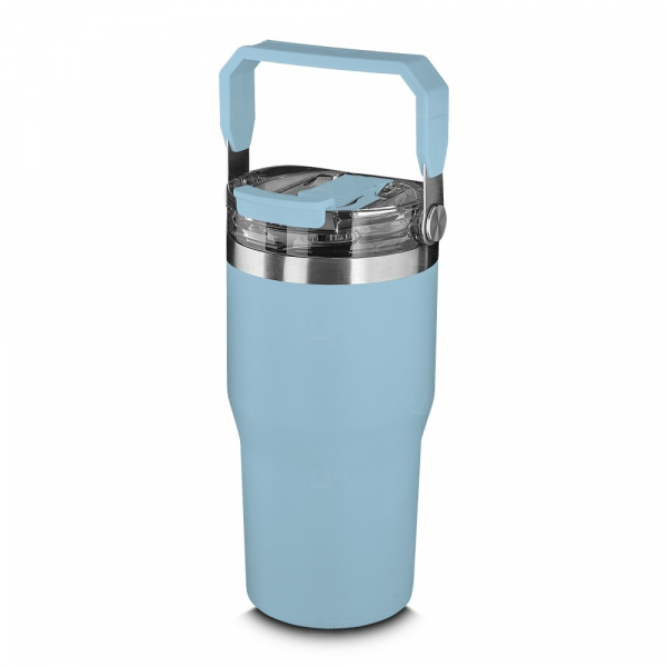 Copo Térmico Personalizado Inox 650ml com Tampa, Bico e Alça 