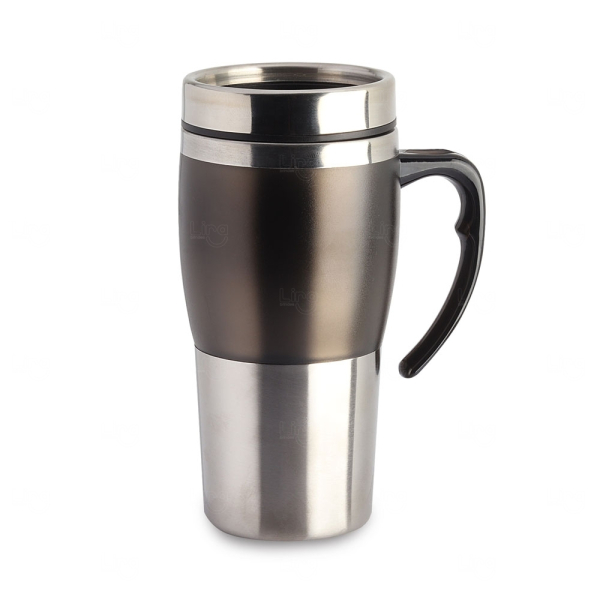 Caneca Inox e Acrílico 450ml Personalizada 