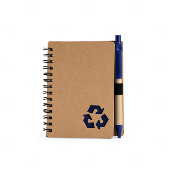 Caderno Ecológico com Caneta Personalizado - 13x10,5 cm 