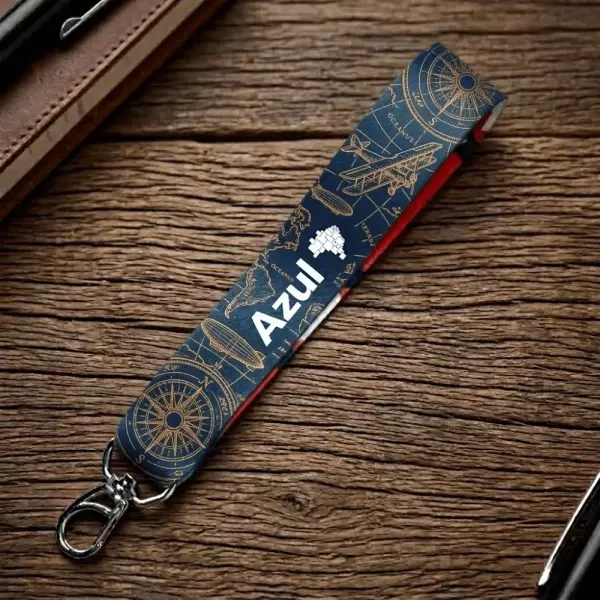 Chaveiro de Fita com Mosquetão Personalizado - 2x15cm