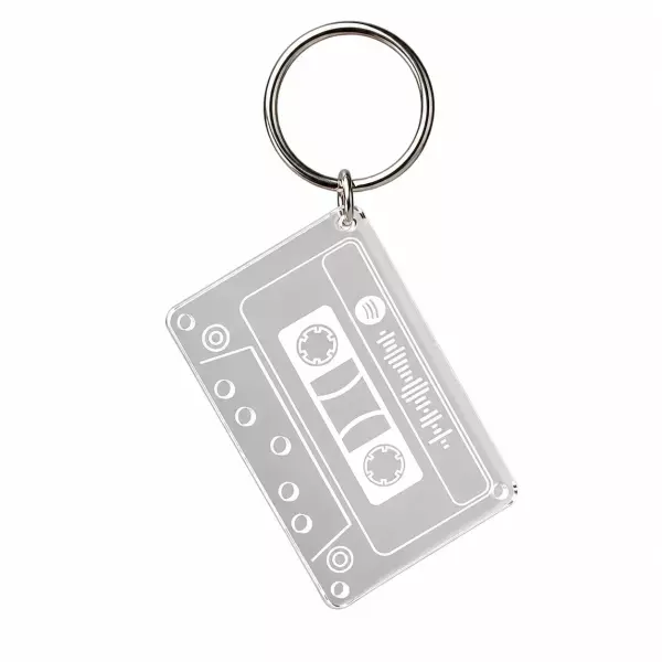 Chaveiro Acrílico Fita Cassete Personalizado 