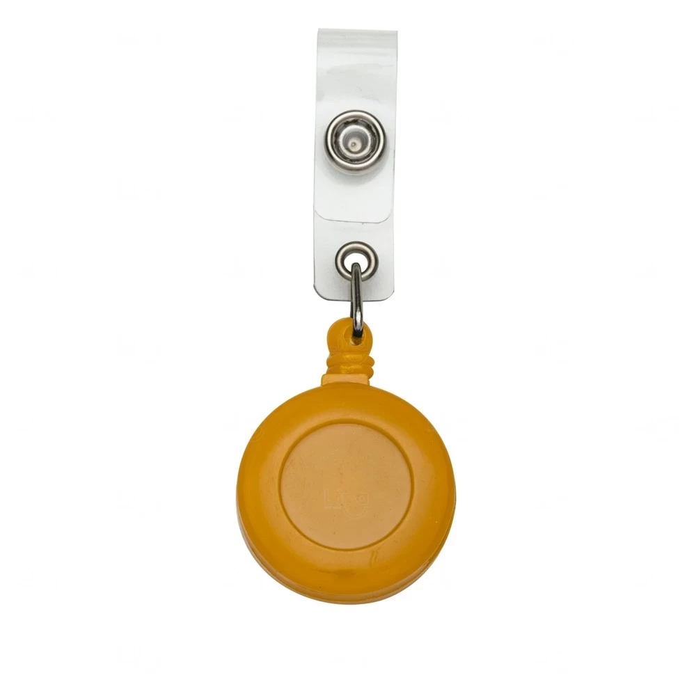 Porta Crachá Retrátil Personalizado Para Cordão Laranja